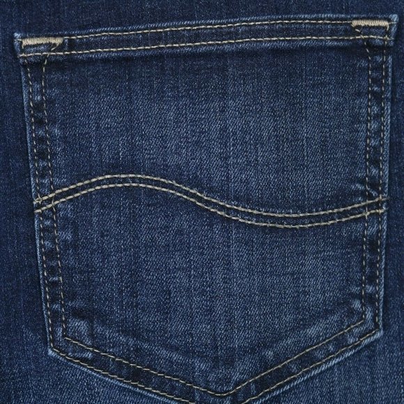 Lee Relaxed Fit Straight Leg Jeans Mid Rise Stretch Dark 6 x 31 - Picture 10 of 11